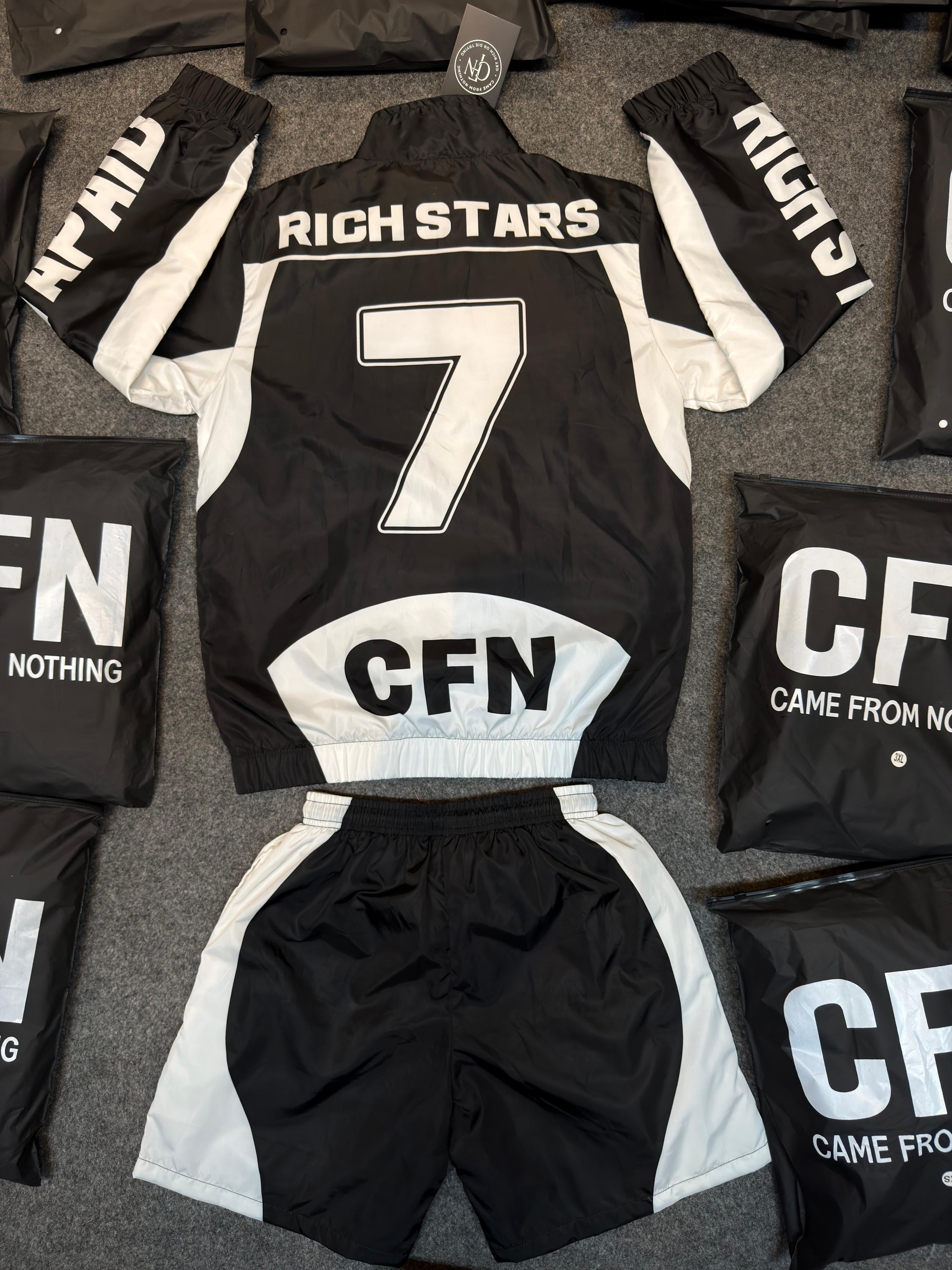 Black & White RichStar Windbreaker Sets